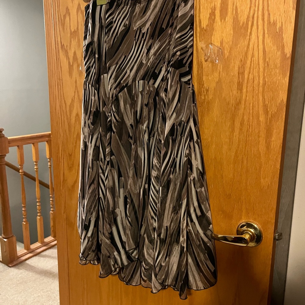 Susan Graver striped maxi-skirt, size M.